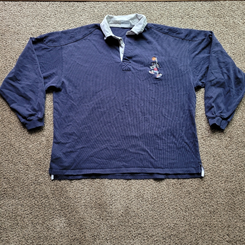 ACME Clothing Men's Polo Shirt Looney Tunes Bugs Bunny Basketball XL Space Jam